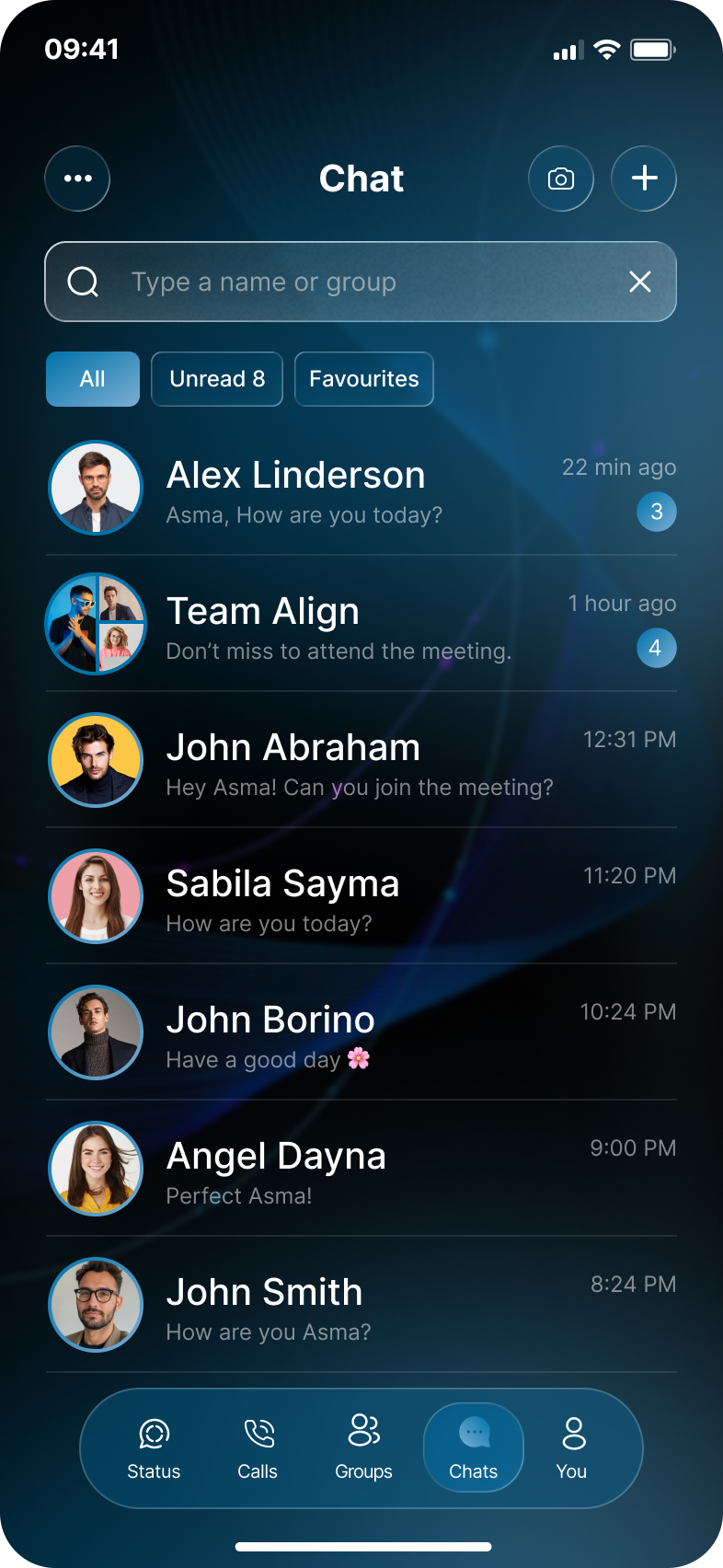 Fuutura Chat app screenshot