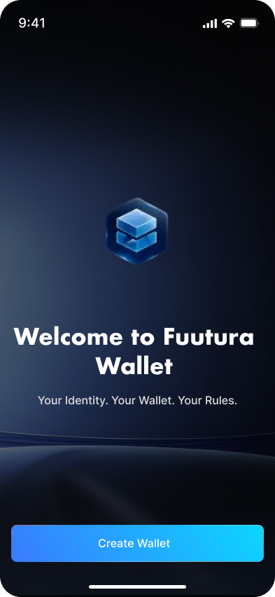 Fuutura Wallet splash screen